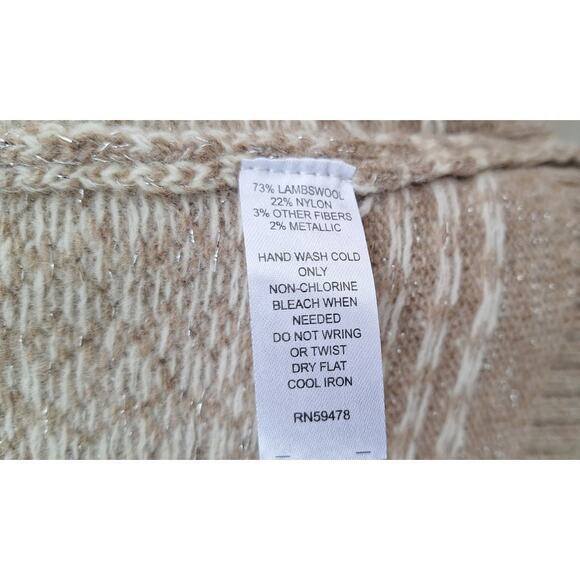 Womens cozy fair isle button down sweater - Picture 6 of 10